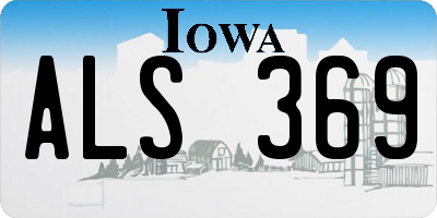 IA license plate ALS369