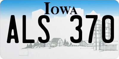 IA license plate ALS370