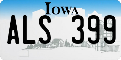 IA license plate ALS399