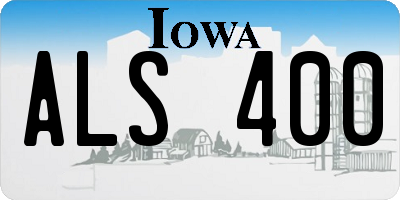 IA license plate ALS400