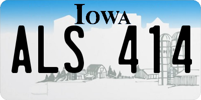 IA license plate ALS414