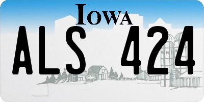 IA license plate ALS424