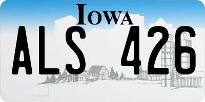 IA license plate ALS426