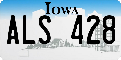 IA license plate ALS428