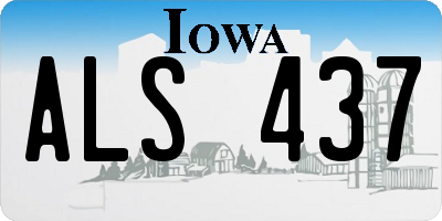 IA license plate ALS437