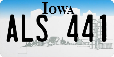 IA license plate ALS441