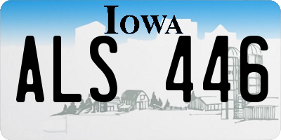 IA license plate ALS446