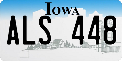 IA license plate ALS448