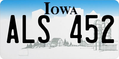 IA license plate ALS452