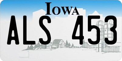 IA license plate ALS453