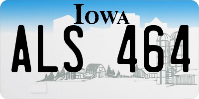 IA license plate ALS464