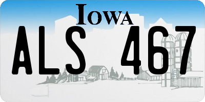 IA license plate ALS467
