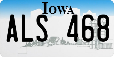 IA license plate ALS468