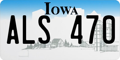 IA license plate ALS470