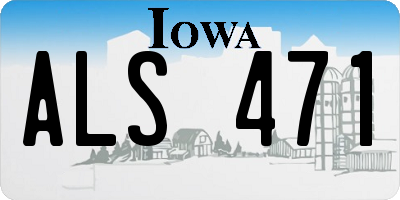 IA license plate ALS471
