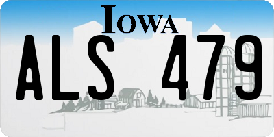 IA license plate ALS479