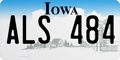 IA license plate ALS484