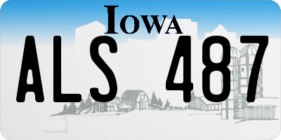 IA license plate ALS487
