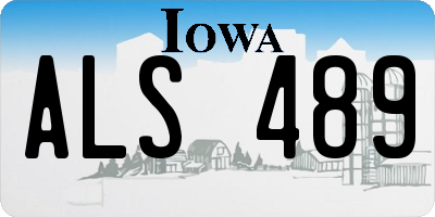 IA license plate ALS489