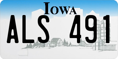 IA license plate ALS491