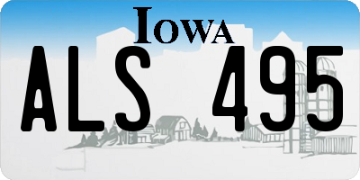 IA license plate ALS495