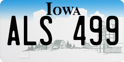 IA license plate ALS499