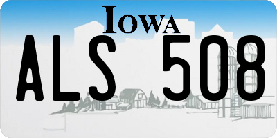 IA license plate ALS508