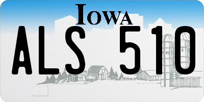 IA license plate ALS510