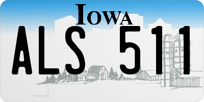 IA license plate ALS511
