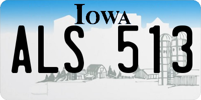 IA license plate ALS513