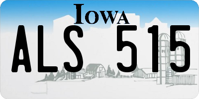 IA license plate ALS515