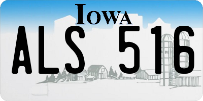 IA license plate ALS516