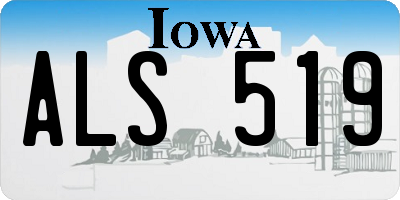 IA license plate ALS519