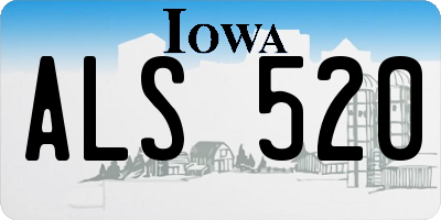 IA license plate ALS520