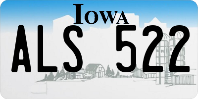 IA license plate ALS522