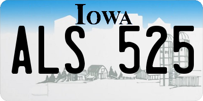 IA license plate ALS525