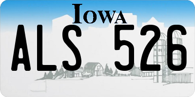 IA license plate ALS526