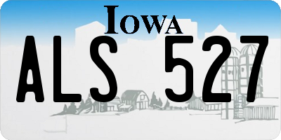 IA license plate ALS527