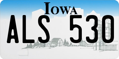IA license plate ALS530