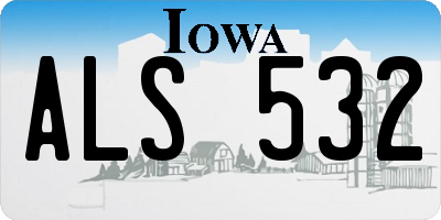 IA license plate ALS532