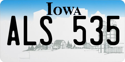 IA license plate ALS535
