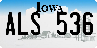 IA license plate ALS536
