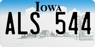 IA license plate ALS544