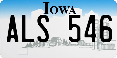 IA license plate ALS546