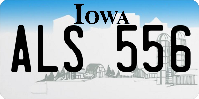 IA license plate ALS556