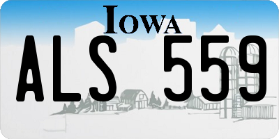 IA license plate ALS559