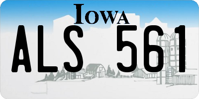 IA license plate ALS561