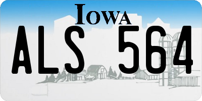 IA license plate ALS564