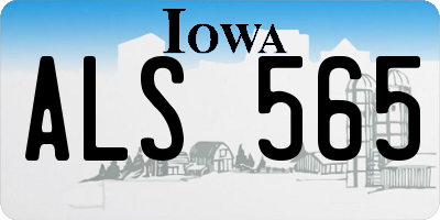 IA license plate ALS565
