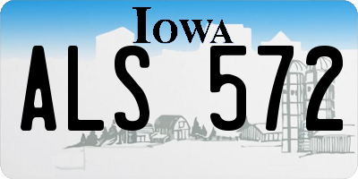 IA license plate ALS572
